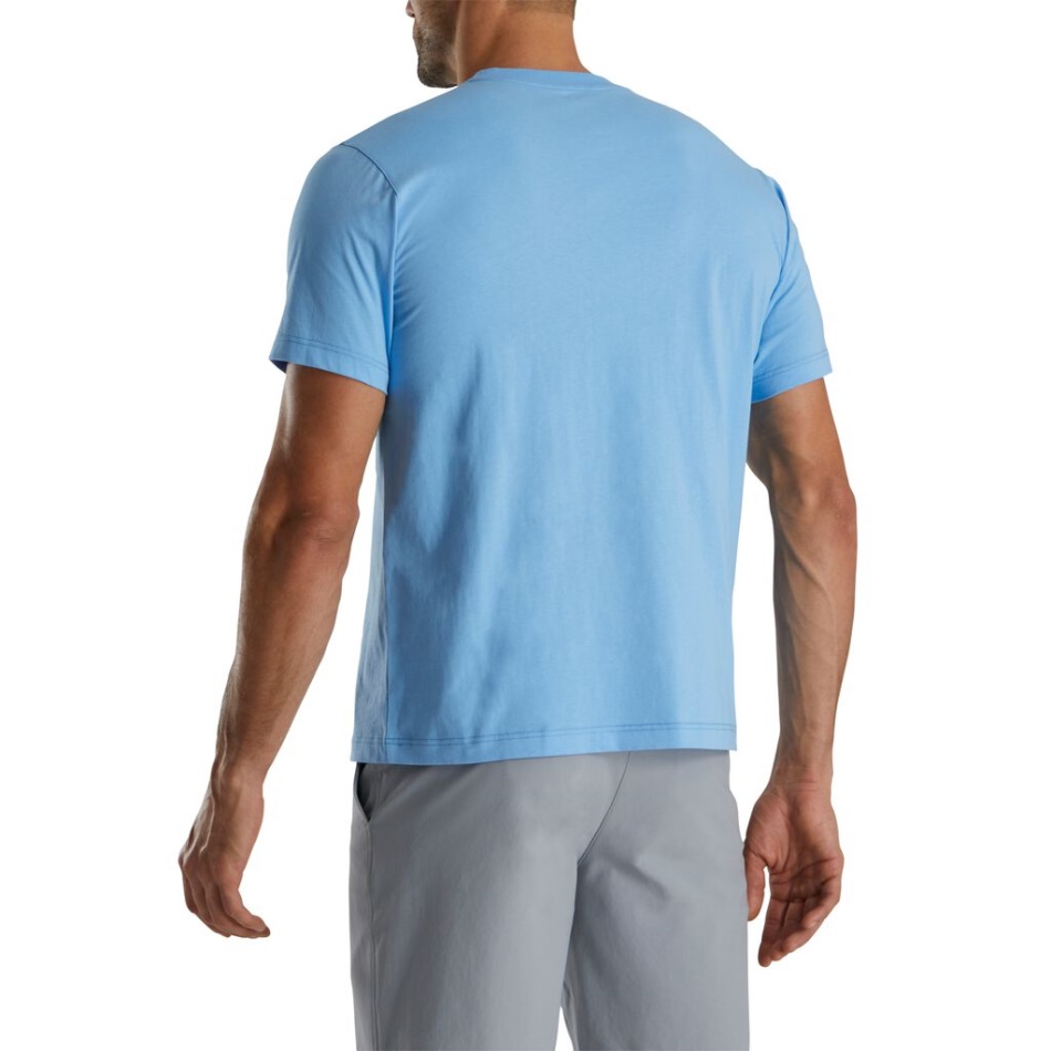 FJ Heritage Graphic T-estilo Da Temporada Anterior Azul Claro Footjoy Pt