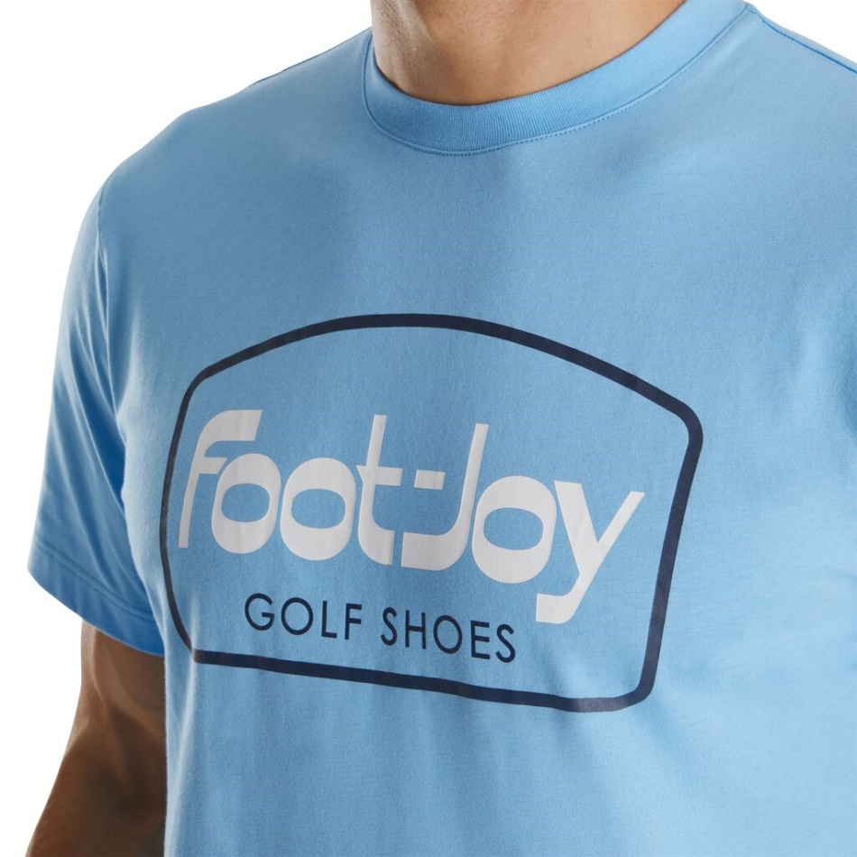 FJ Heritage Graphic T-estilo Da Temporada Anterior Azul Claro Footjoy Pt