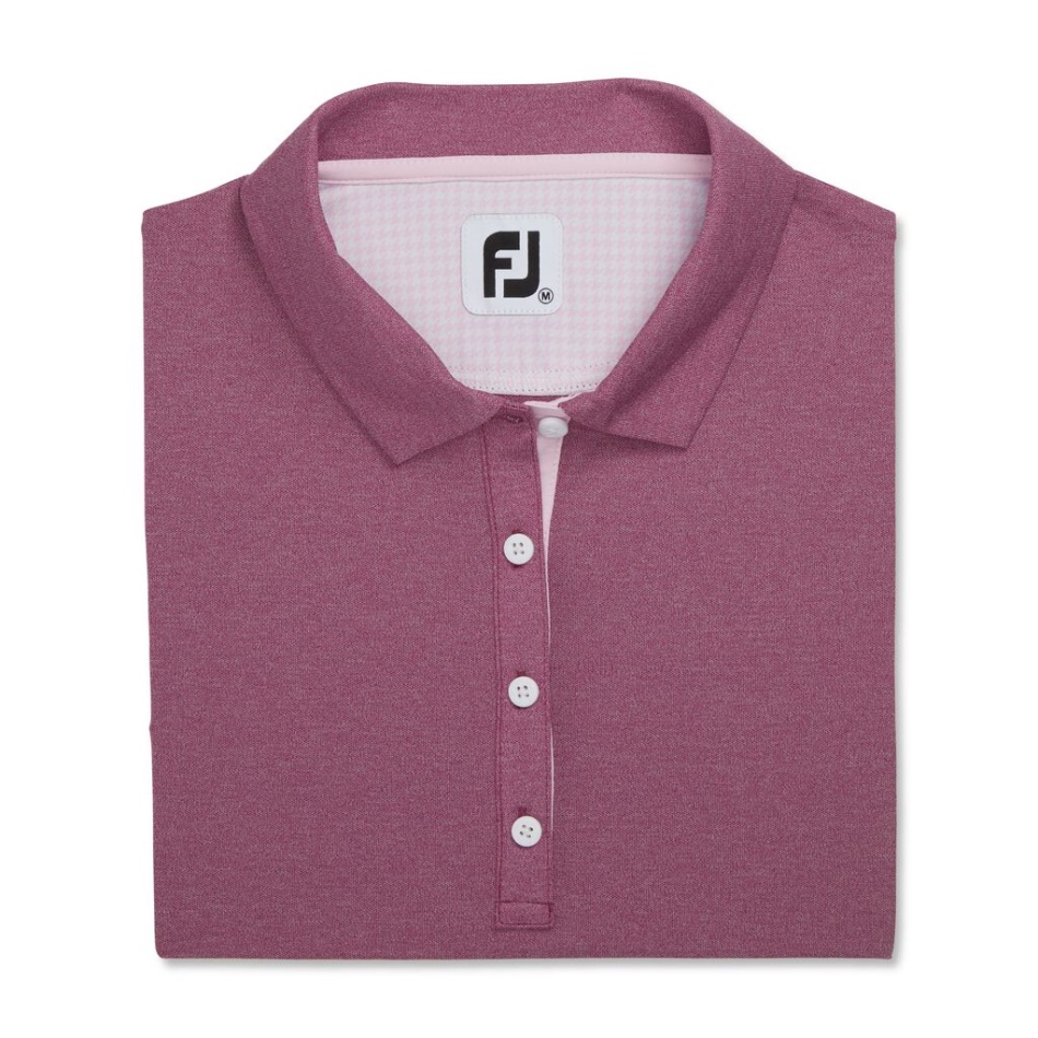 Fig Heather Pique Sem Mangas Com Acabamento Pique-de-poule Feminino Footjoy Pt