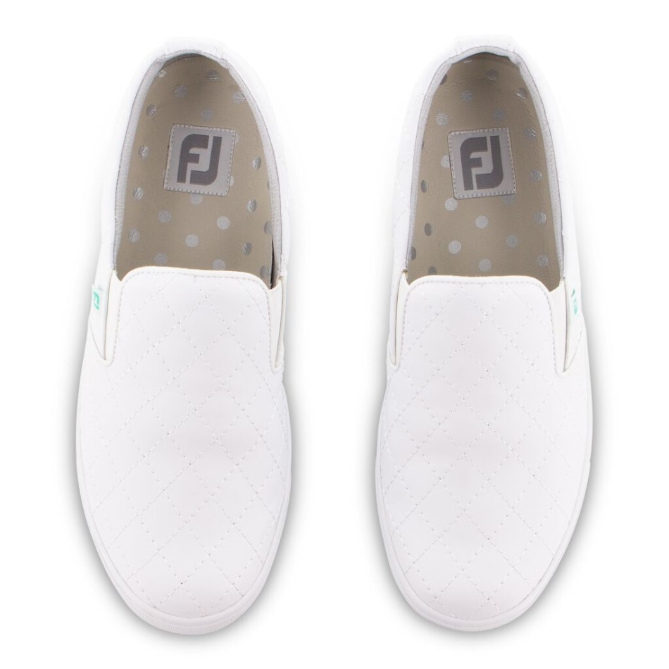Footjoy Branco Pt Esporte Mulheres Retrô - Estilo Da Temporada Anterior