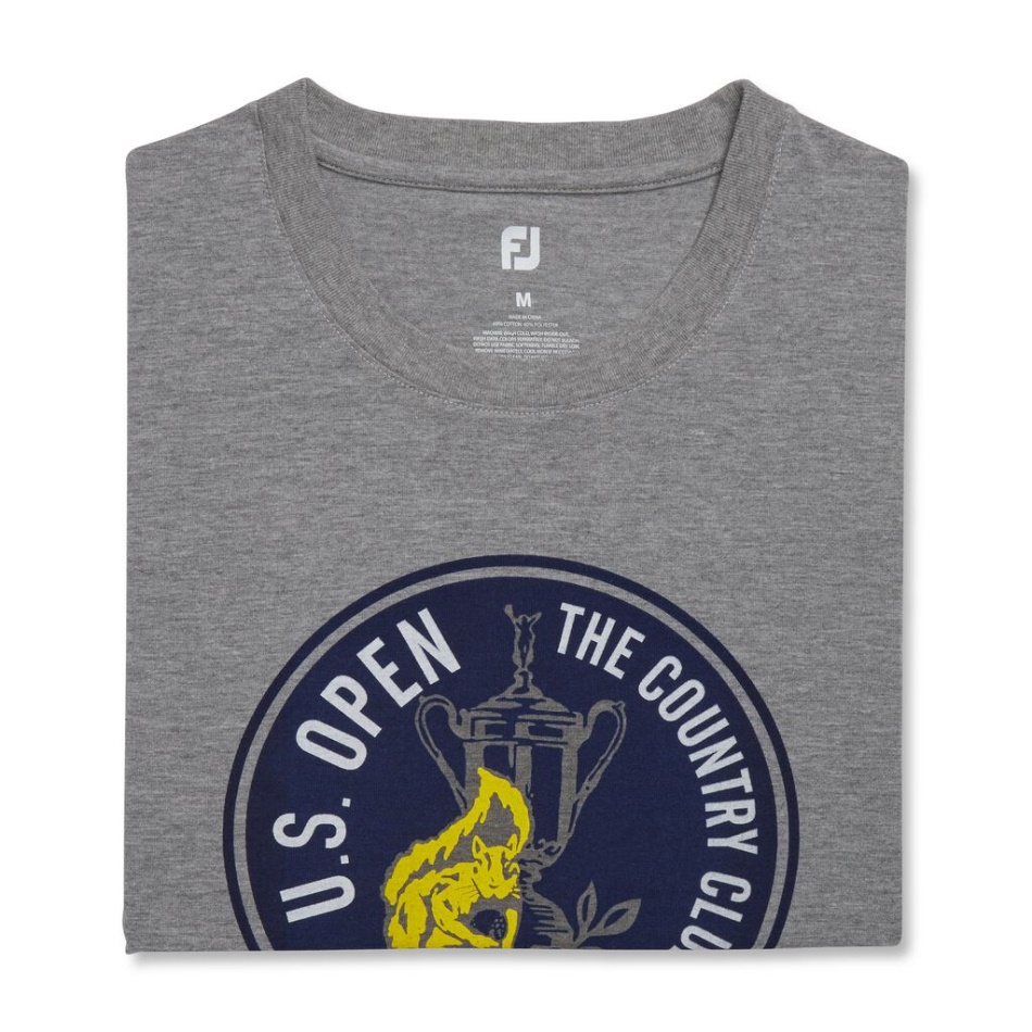 Footjoy Pt 2022 Eua Camiseta Com Gráfico De Círculo Aberto - Estilo Da Temporada Anterior Cinza