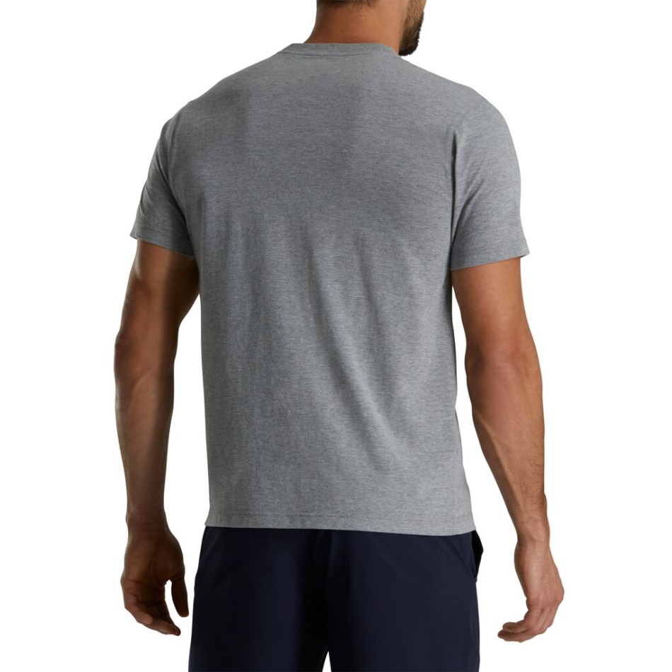 Footjoy Pt 2022 Eua Camiseta Com Gráfico De Círculo Aberto - Estilo Da Temporada Anterior Cinza