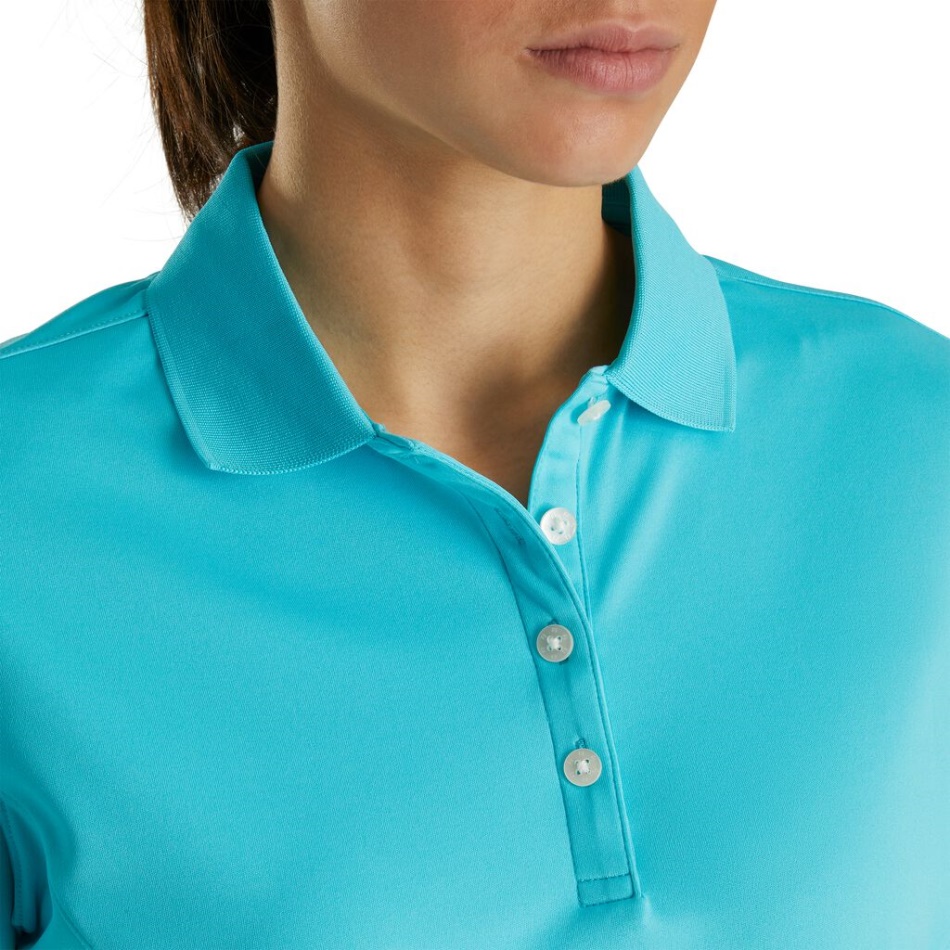 Footjoy Pt Aqua Prodry Camisa Interlock Gola Feminina