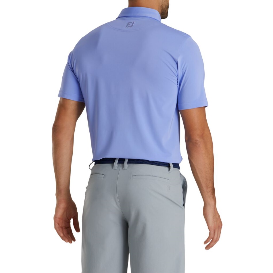 Footjoy Pt Azul Violeta Ajuste Atlético Sólido Lisle Colarinho