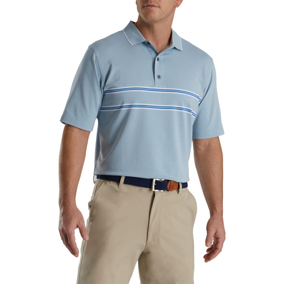 Footjoy Pt Banda Dupla Lisle Gola De Malha Urze Pomba Cinza