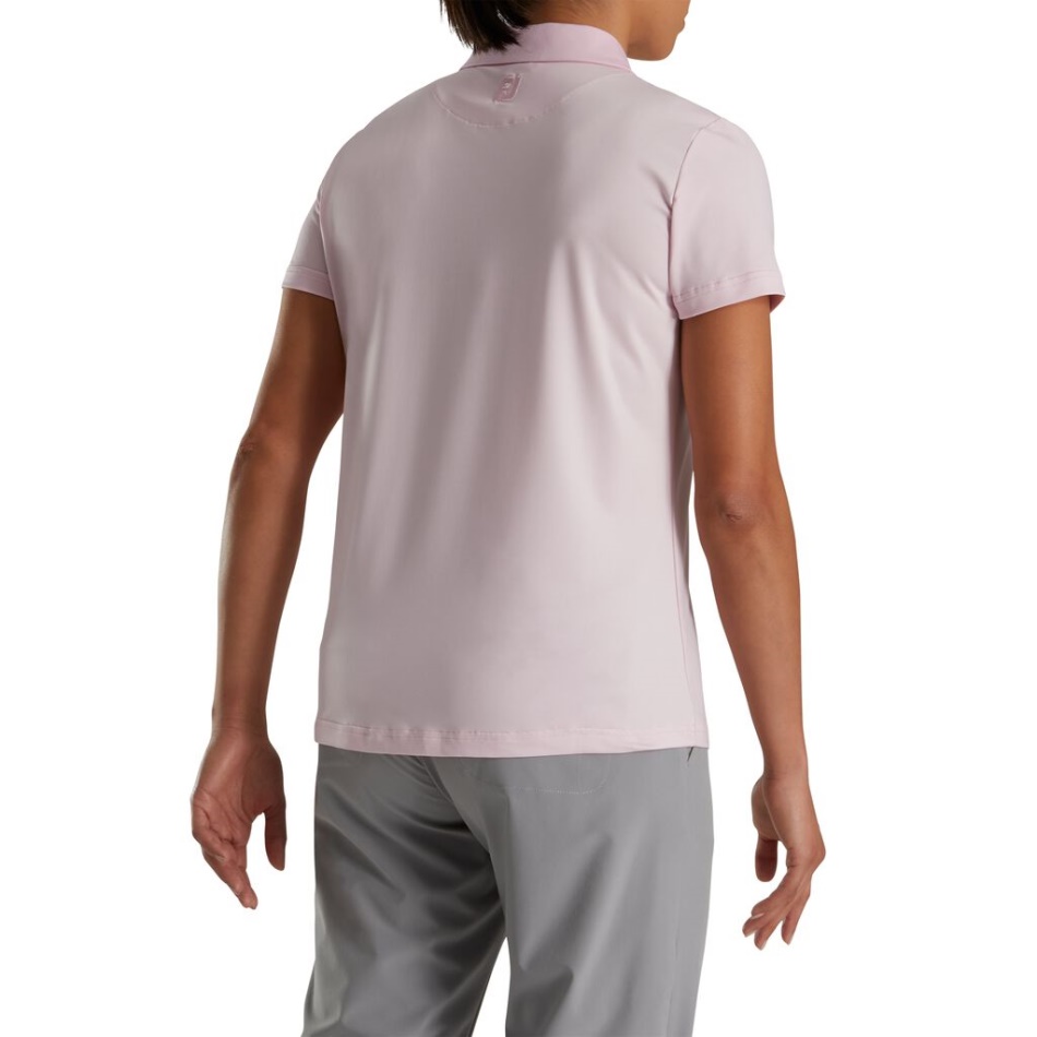 Footjoy Pt Boné Manga Estampado Houndstooth Feminino Rosa