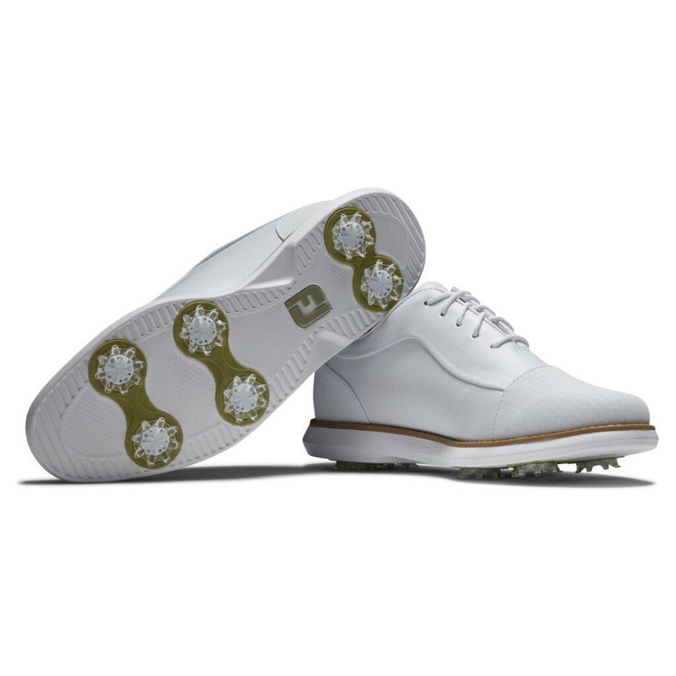 Footjoy Pt Branco Tradições Cap Toe Mulheres Estilo Da Temporada Anterior
