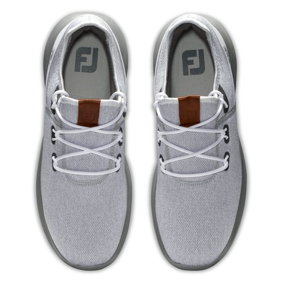 Footjoy Pt Branco-cinza Flexível Malha Costeira - Estilo Da Temporada Anterior