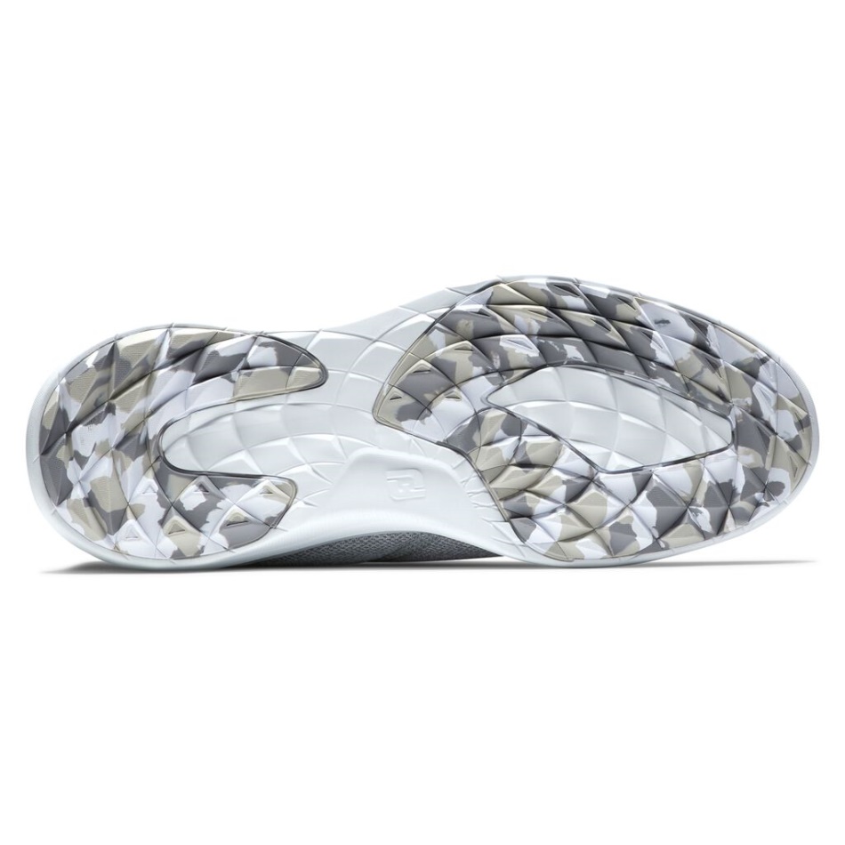 Footjoy Pt Cinza-branco Flex Litoral-estilo Da Temporada Anterior