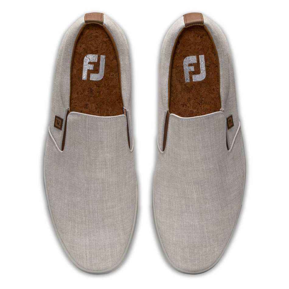 Footjoy Pt Club Casual Slip-on Branco Prateado