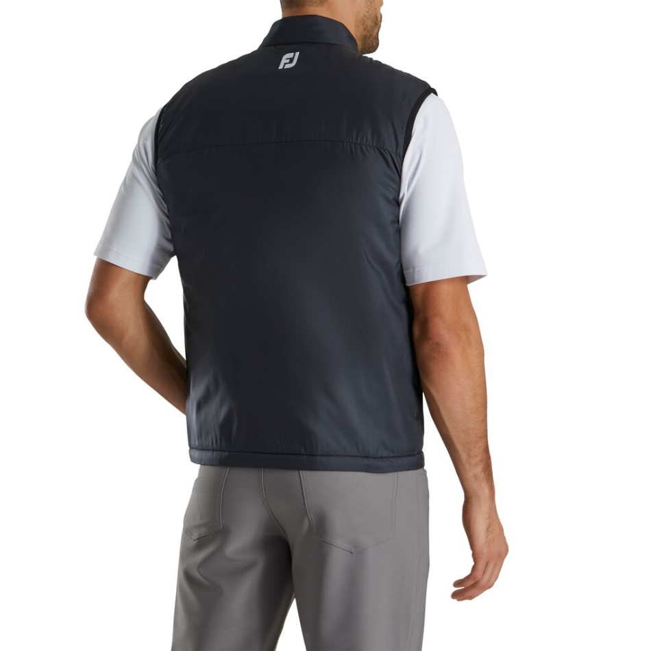 Footjoy Pt Colete Isolado Com Zíper Completo Preto