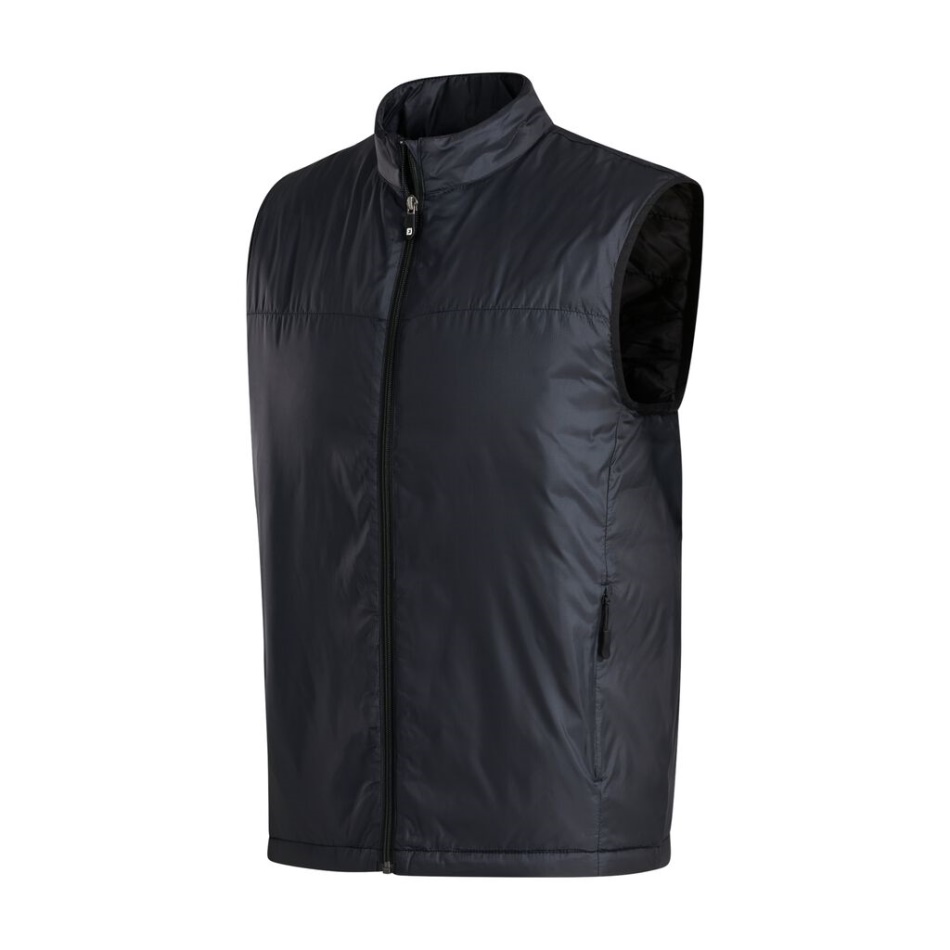 Footjoy Pt Colete Isolado Com Zíper Completo Preto