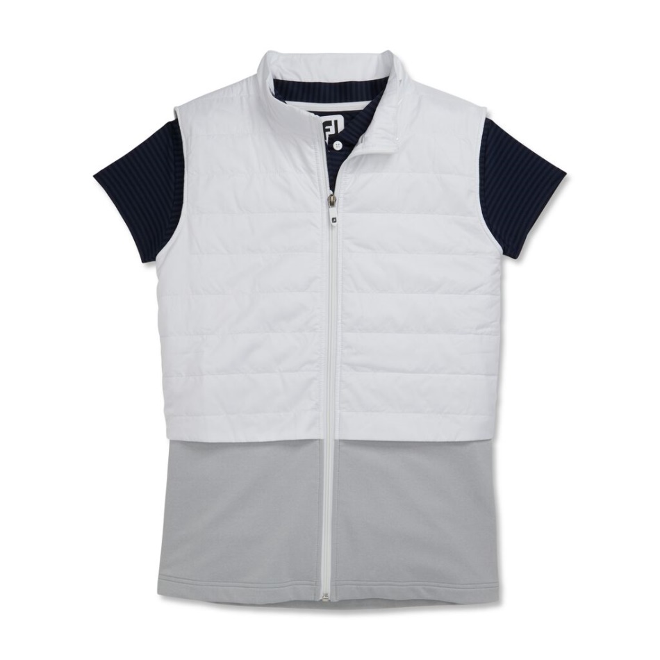 Footjoy Pt Colete Isolado Em Camadas Mulheres Branco