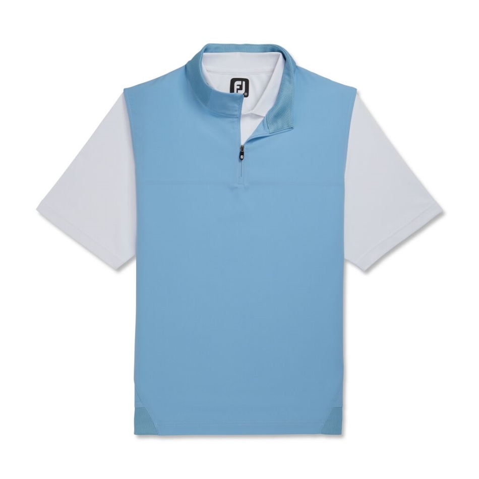 Footjoy Pt Colete Tecido Elástico Detalhes Em Malha - Estilo Da Temporada Anterior Azul Crepúsculo