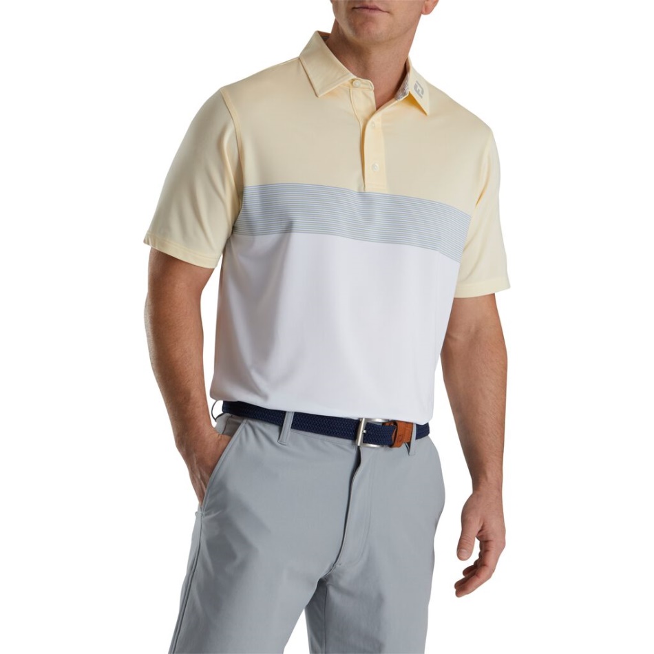 Footjoy Pt Color Block Lisle Autocolante-estilo Da Estação Anterior Limonada-branco-pomba Cinza