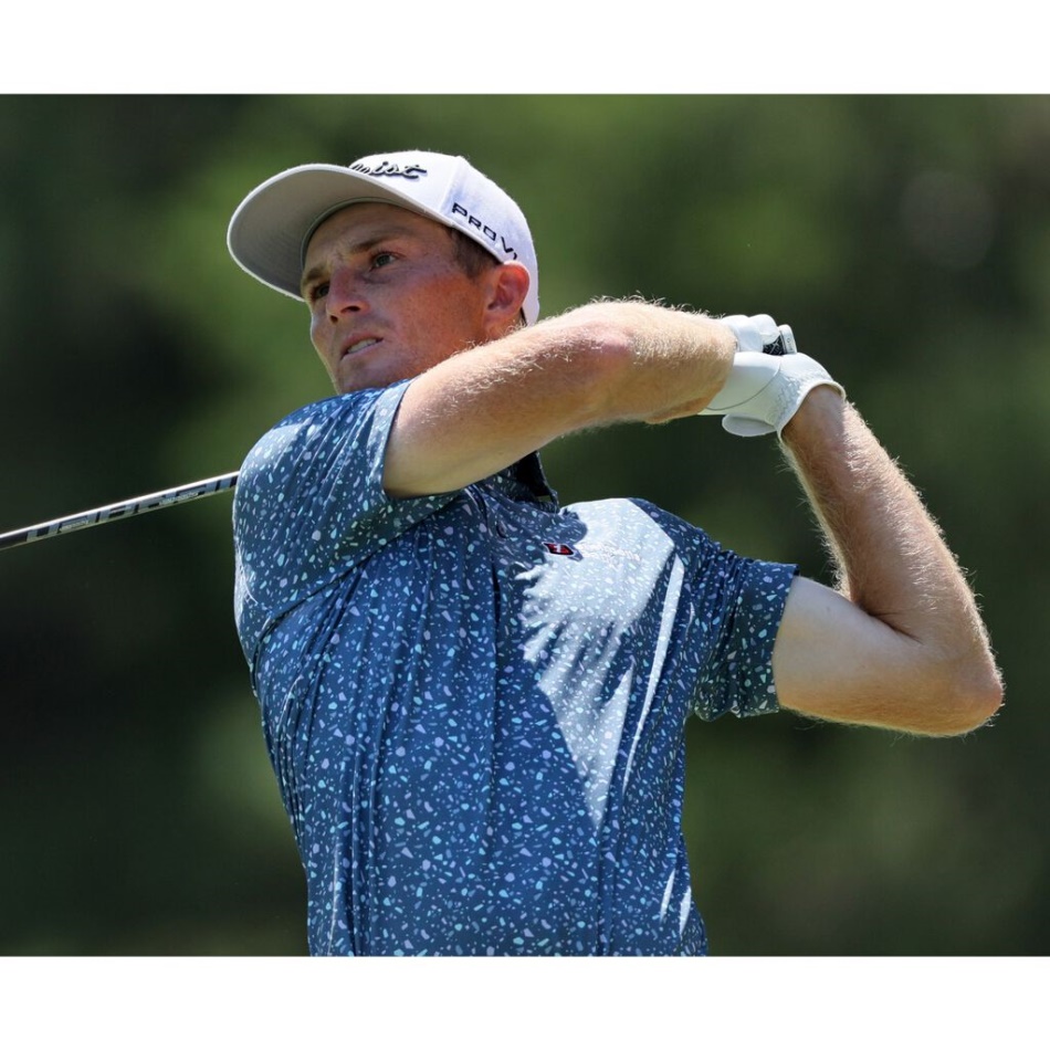 Footjoy Pt Estampa Terrazzo Lisle Gola Autocolante Bluestone