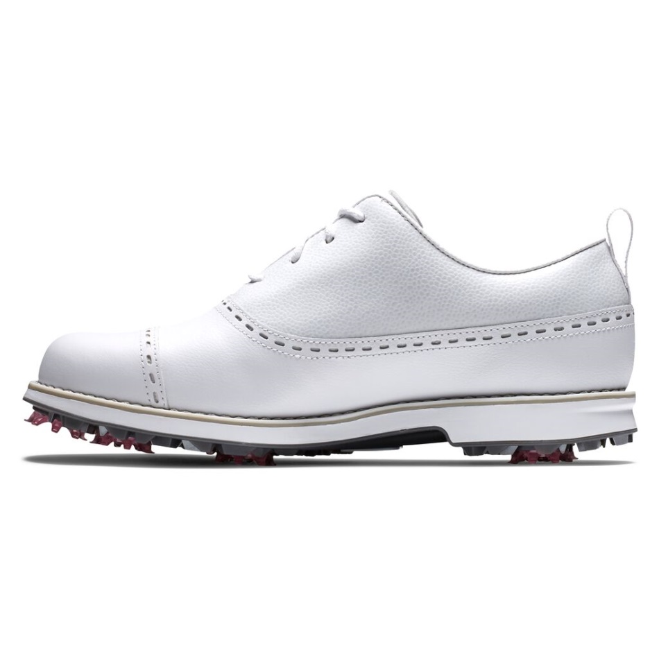 Footjoy Pt Estreia Série - Cap Toe Mulheres Branco