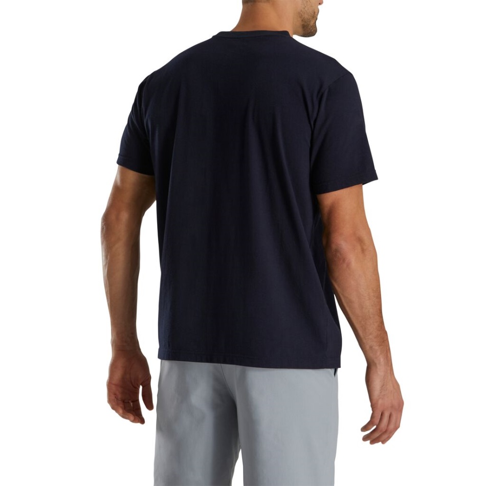 Footjoy Pt Fj Heritage Graphic T-estilo Da Temporada Anterior Navy