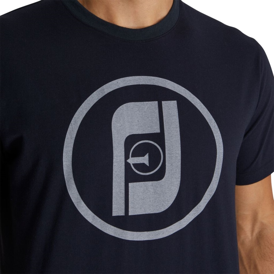 Footjoy Pt Fj Heritage Graphic T-estilo Da Temporada Anterior Navy