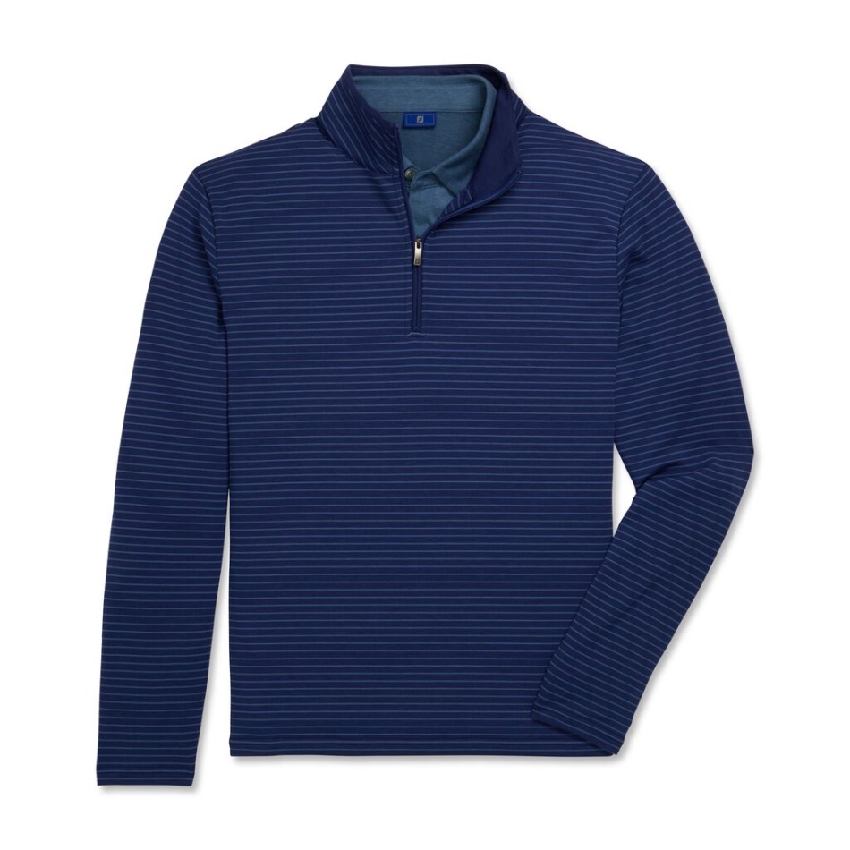 Footjoy Pt French Terry Quarter-zip Indigo-storm