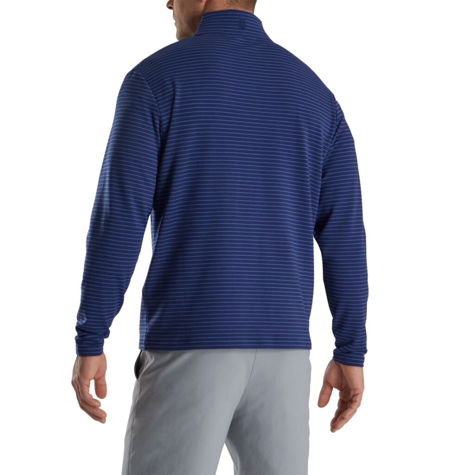 Footjoy Pt French Terry Quarter-zip Indigo-storm
