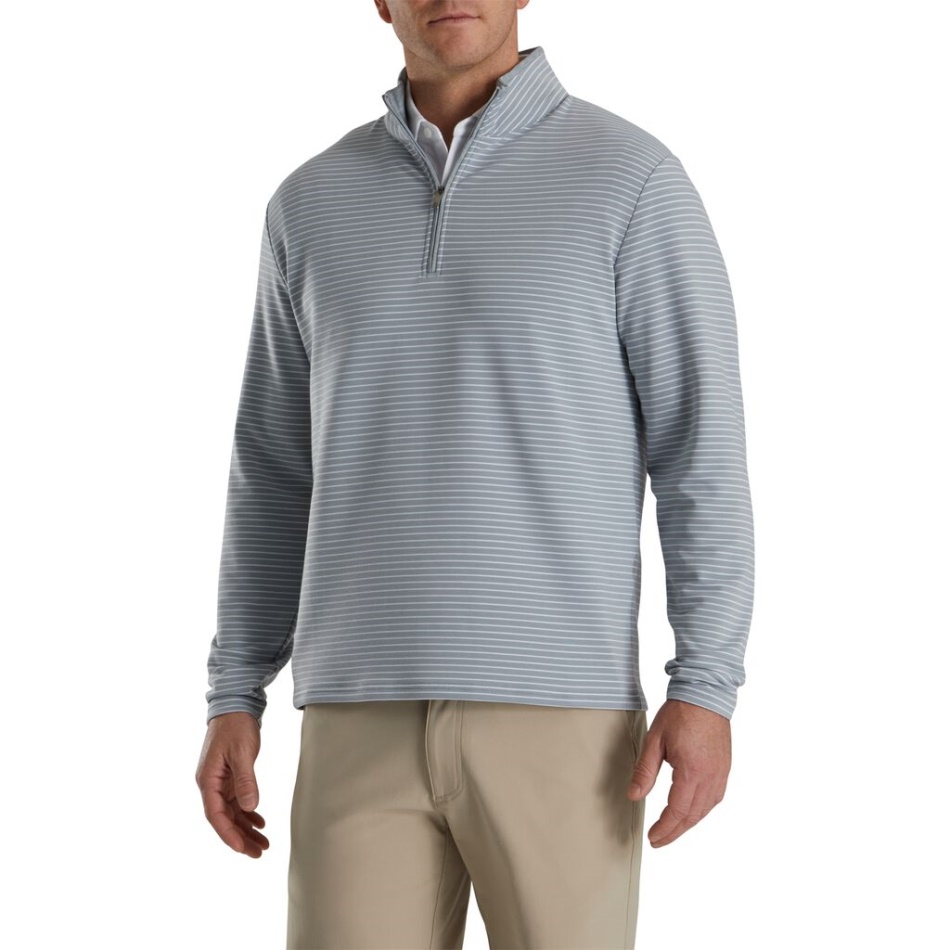 Footjoy Pt Heather Grey French Terry Quarto De Zíper