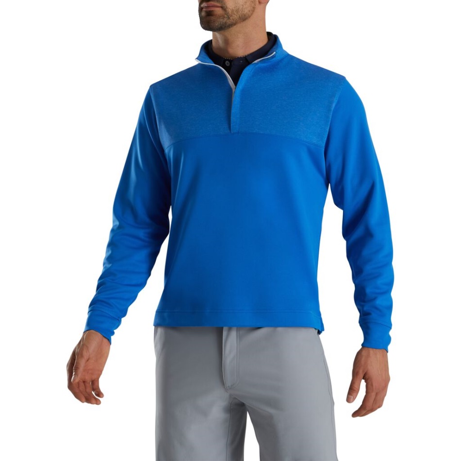 Footjoy Pt Heather Jugo Meio Zíper Camada Intermediária Real