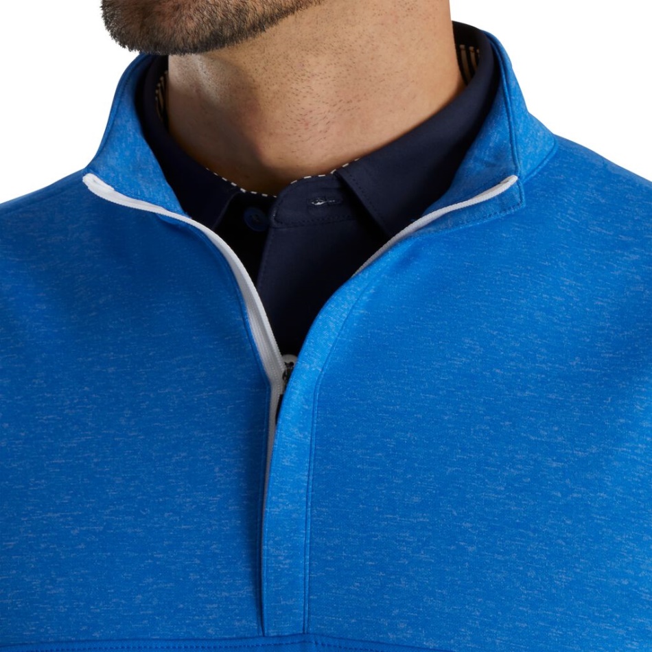 Footjoy Pt Heather Jugo Meio Zíper Camada Intermediária Real