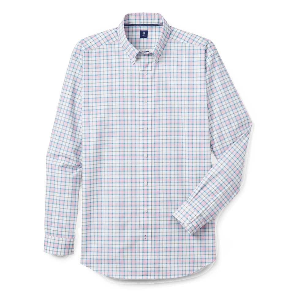 Footjoy Pt Lilás Empoeirado Tecido Tartan Multicolorido Estilo Da Temporada Anterior