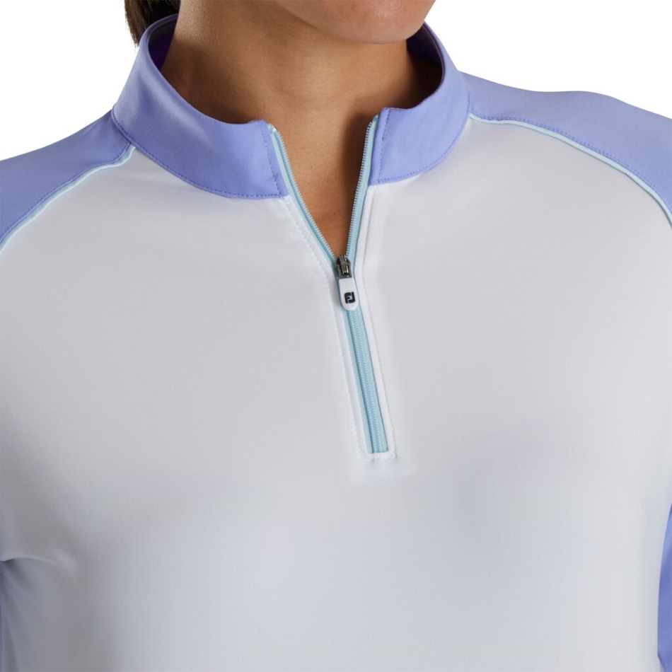 Footjoy Pt Manga Longa Protetor Solar Feminino Branco-violeta