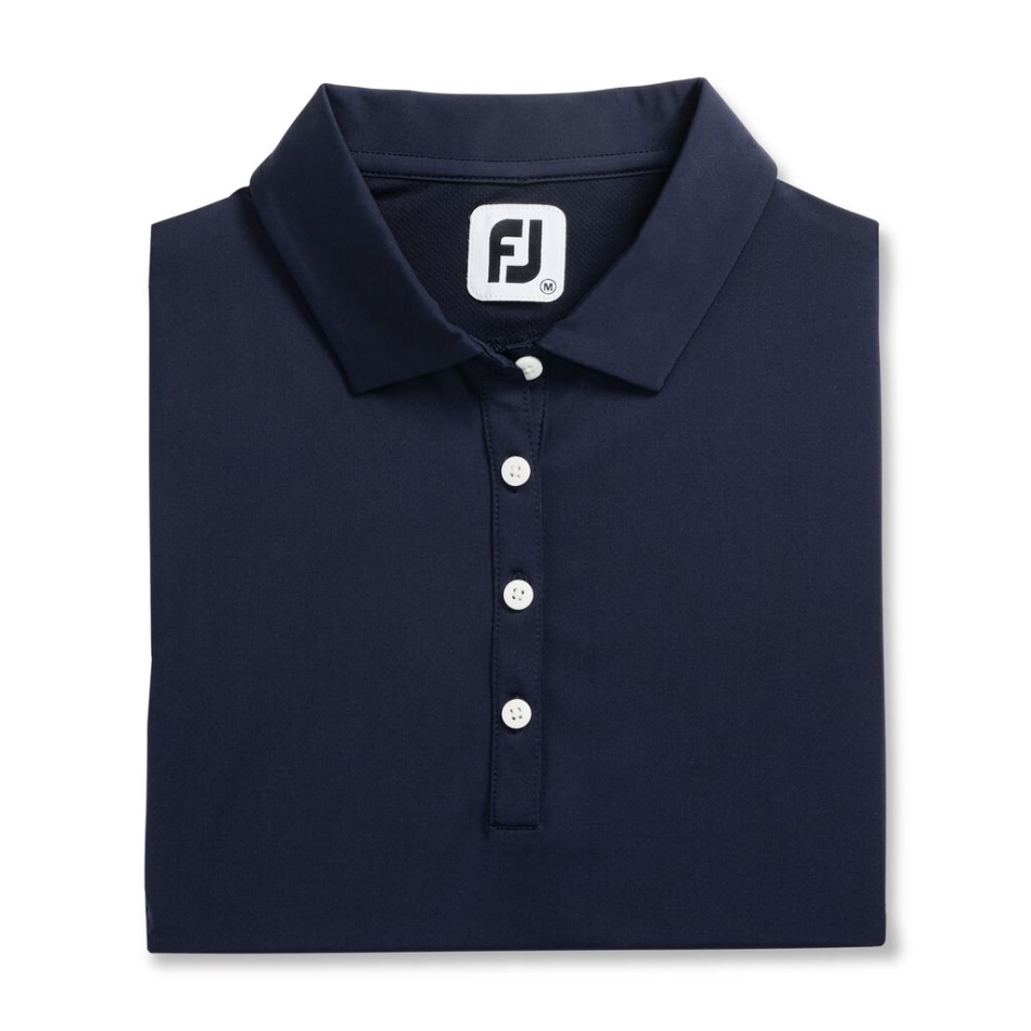 Footjoy Pt Marinho Manga Longa Camisa De Proteção Solar Feminina