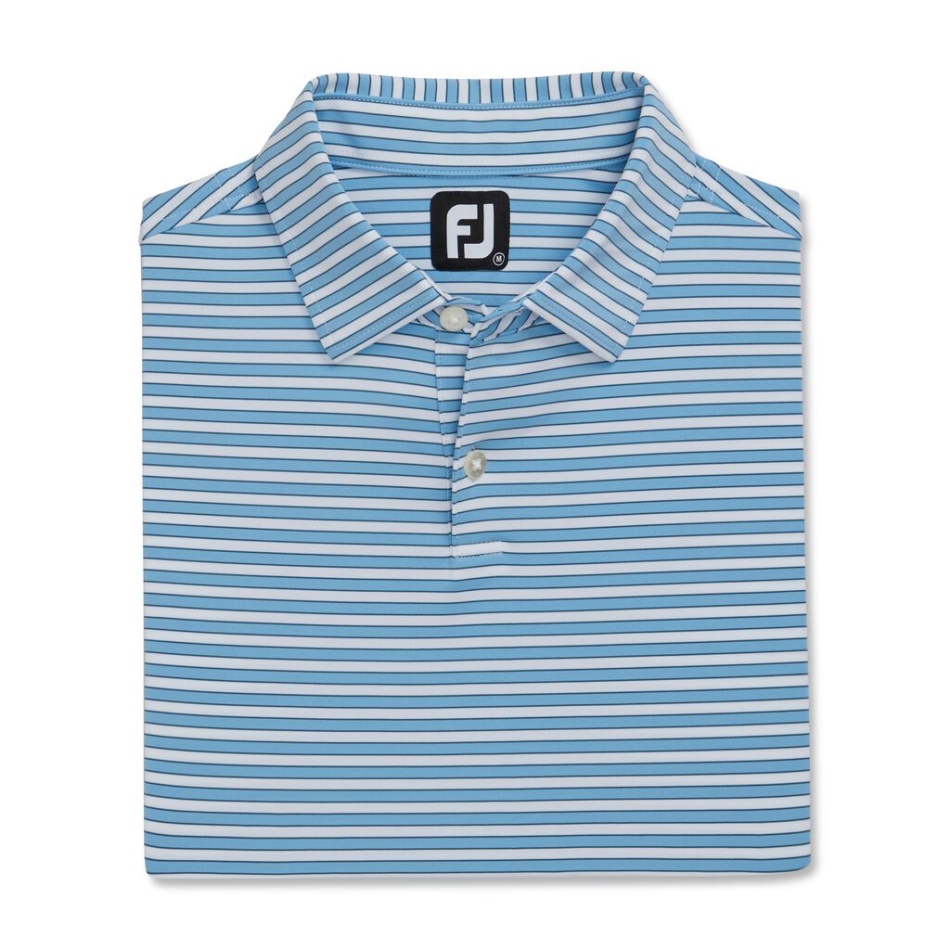 Footjoy Pt Mini Listra Regimental Lisle Auto Colar Crepúsculo Azul-branco-tinta