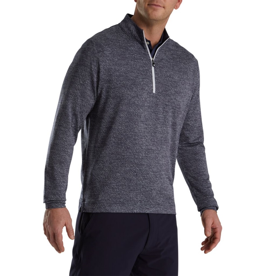 Footjoy Pt Navy Jacquard Textura Midlayer