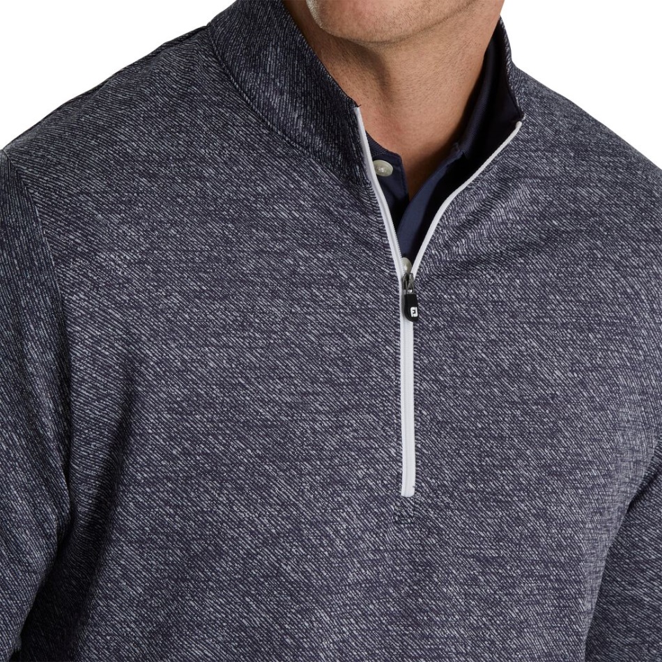 Footjoy Pt Navy Jacquard Textura Midlayer