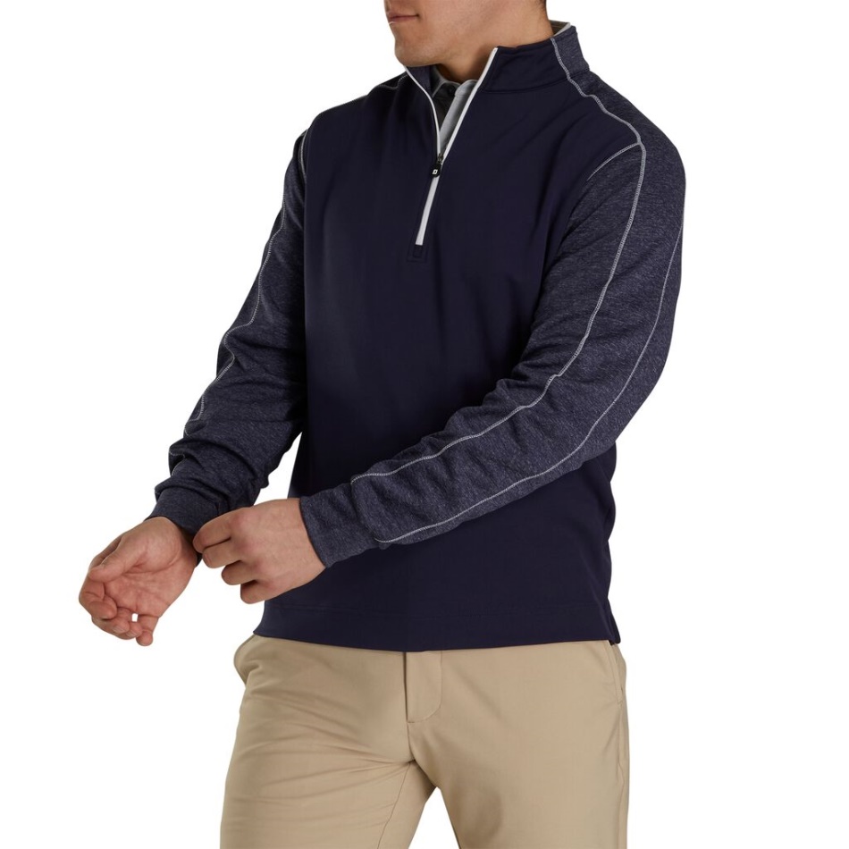 Footjoy Pt Navy Tonal Heather Mid-layer
