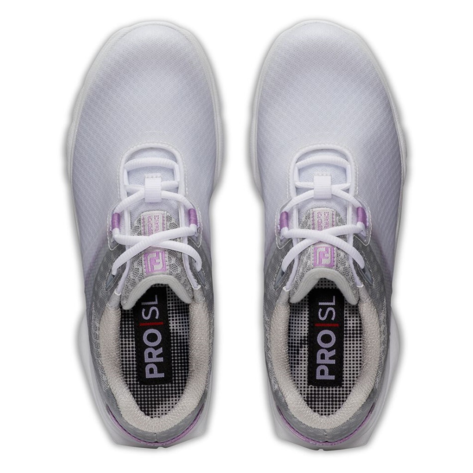 Footjoy Pt Pro Sl Sport Feminino Branco-cinza