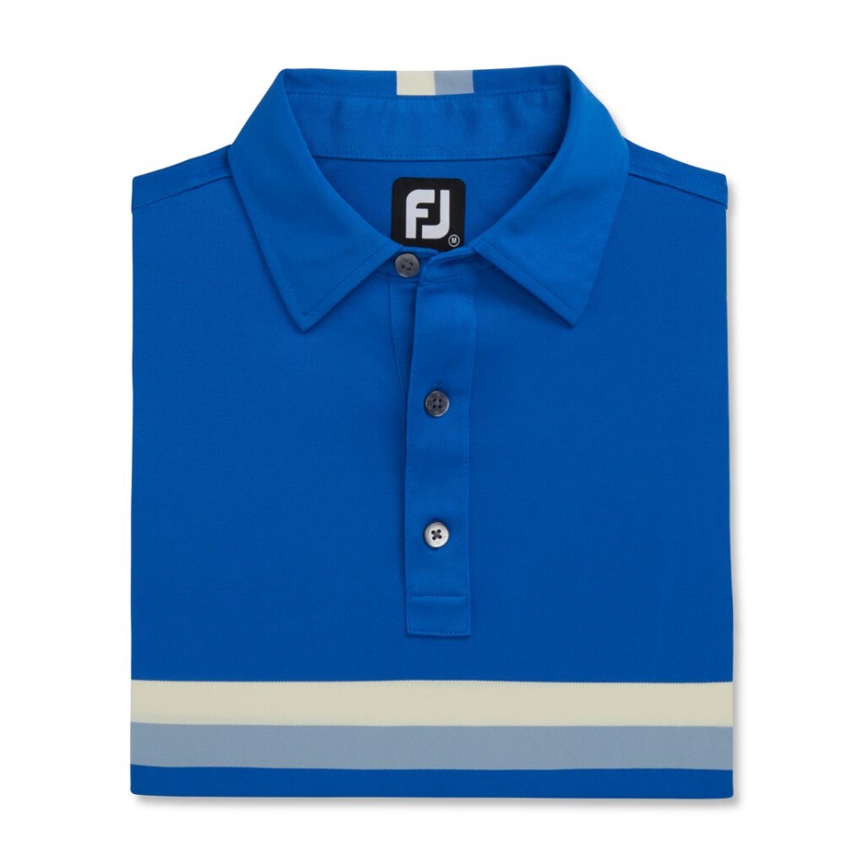 Footjoy Pt Royal-limonade-dove Faixa De Peito Duplo Cinza Pique-estilo Da Temporada Anterior