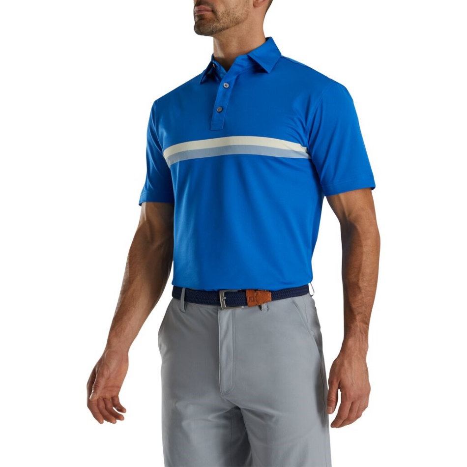 Footjoy Pt Royal-limonade-dove Faixa De Peito Duplo Cinza Pique-estilo Da Temporada Anterior