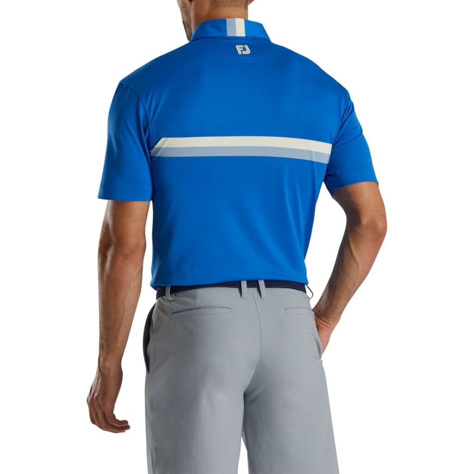 Footjoy Pt Royal-limonade-dove Faixa De Peito Duplo Cinza Pique-estilo Da Temporada Anterior