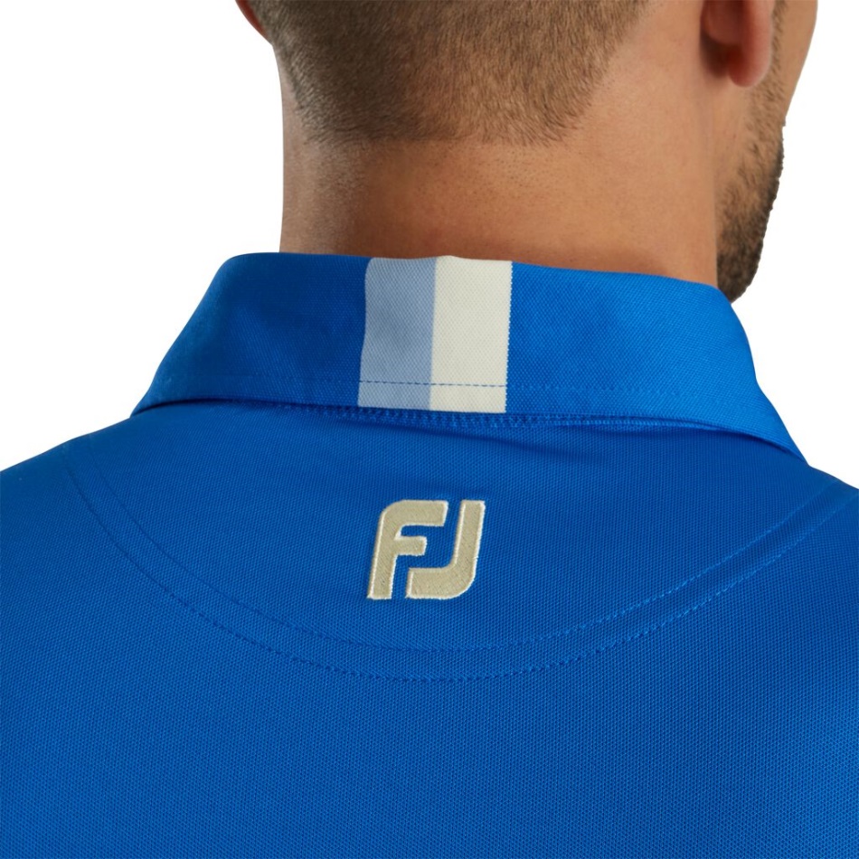 Footjoy Pt Royal-limonade-dove Faixa De Peito Duplo Cinza Pique-estilo Da Temporada Anterior
