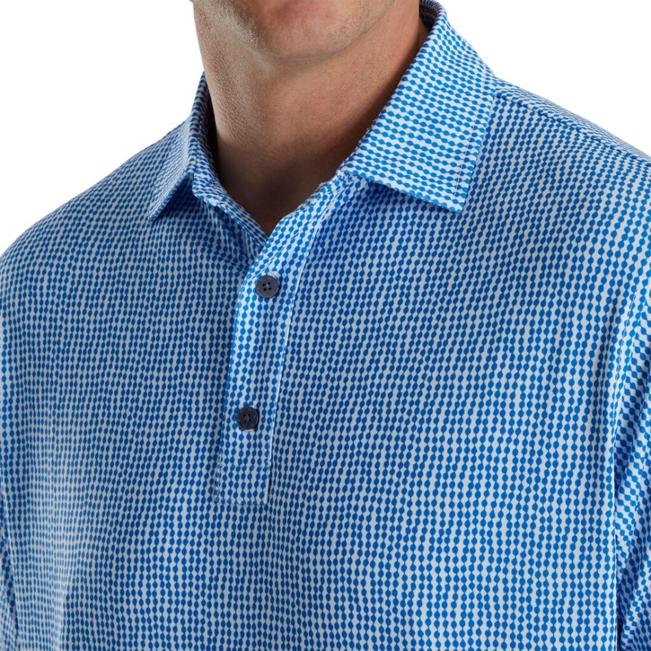 Footjoy Pt Royal-white Colar De Contas Com Impressão De Corrente Lisle