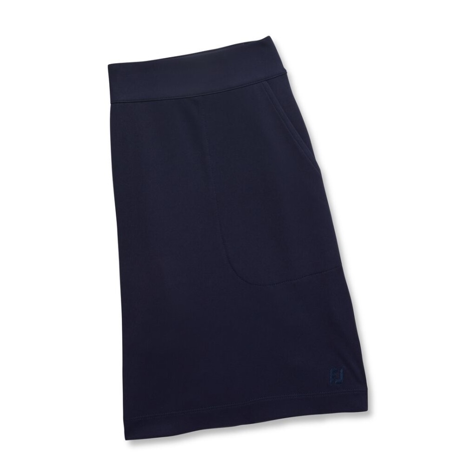 Footjoy Pt Skort De Tricô Azul Marinho Feminino