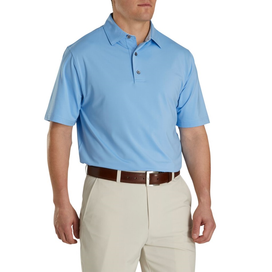 Footjoy Pt Solid Lisle Colarinho Azul Claro