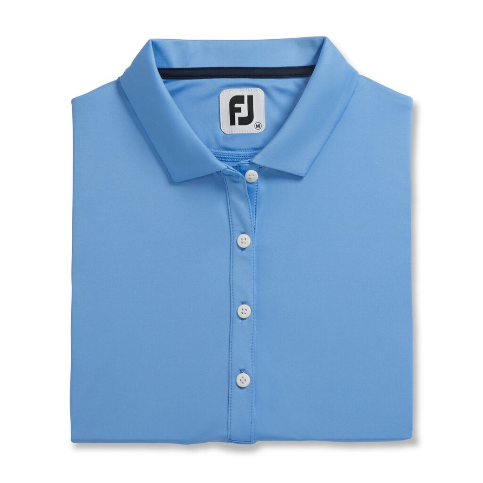 Footjoy Pt Solid Lisle Colarinho Feminino Azul Claro
