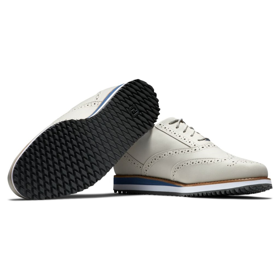 Footjoy Pt Sport Retrô Mulheres Estilo Temporada Anterior Branco