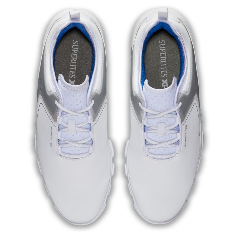 Footjoy Pt Superlites Xp Estilo Da Temporada Anterior Branco-cinza-azul