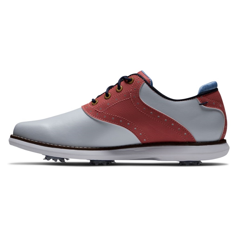 Footjoy Pt Tradições - Clássicos De Verão Feminino Branco-coral-azul