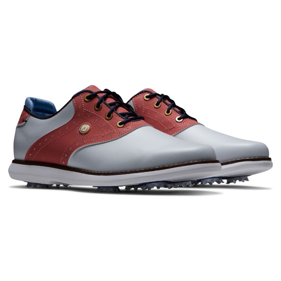 Footjoy Pt Tradições - Clássicos De Verão Feminino Branco-coral-azul