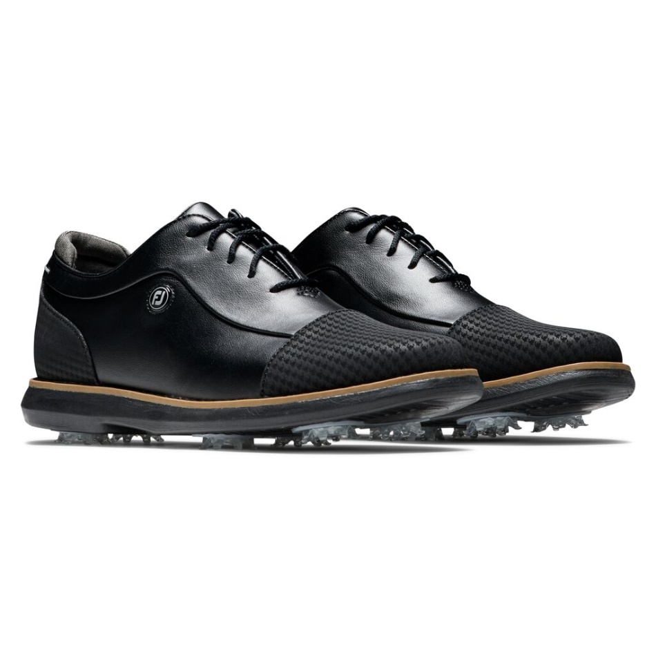 Footjoy Pt Tradições Cap Toe Mulheres Estilo Da Temporada Anterior Preto