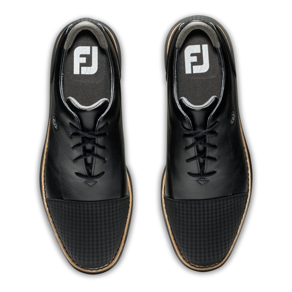 Footjoy Pt Tradições Cap Toe Mulheres Estilo Da Temporada Anterior Preto